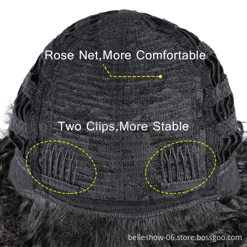 Hot sell Synthetic Afro Kinky Curly Wigs  For Black Women Heat Resistant Fiber Ombre Blonde Short Curly Wigs